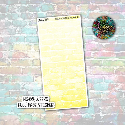 Lemon - Hobo Weeks Full Page Sticker