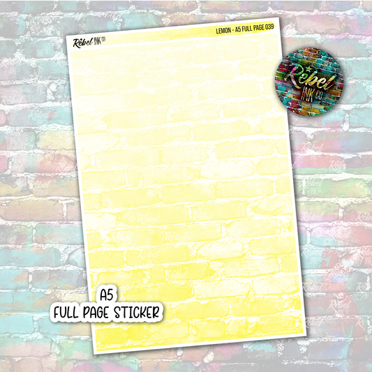 Lemon - A5 Full Page Sticker