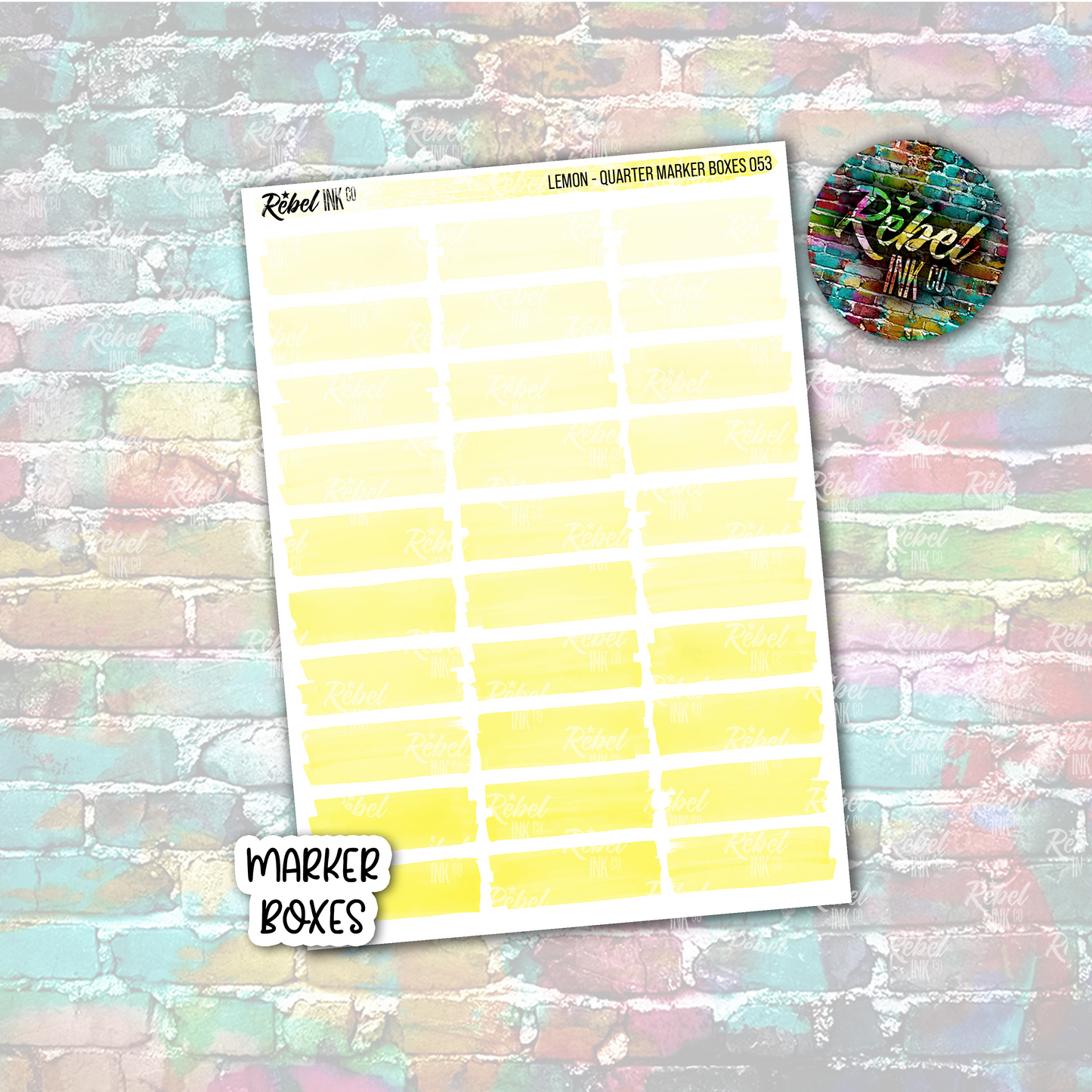 Lemon - Marker Quarter Boxes