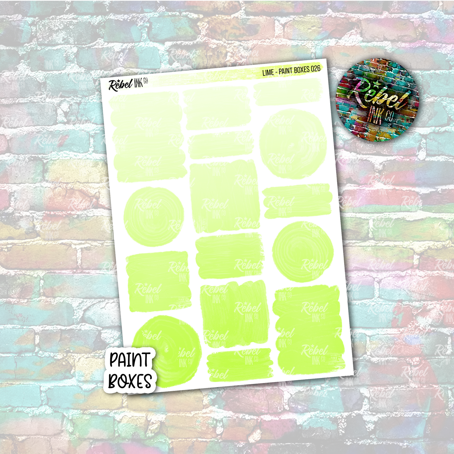 Lime - Paint Boxes Multi