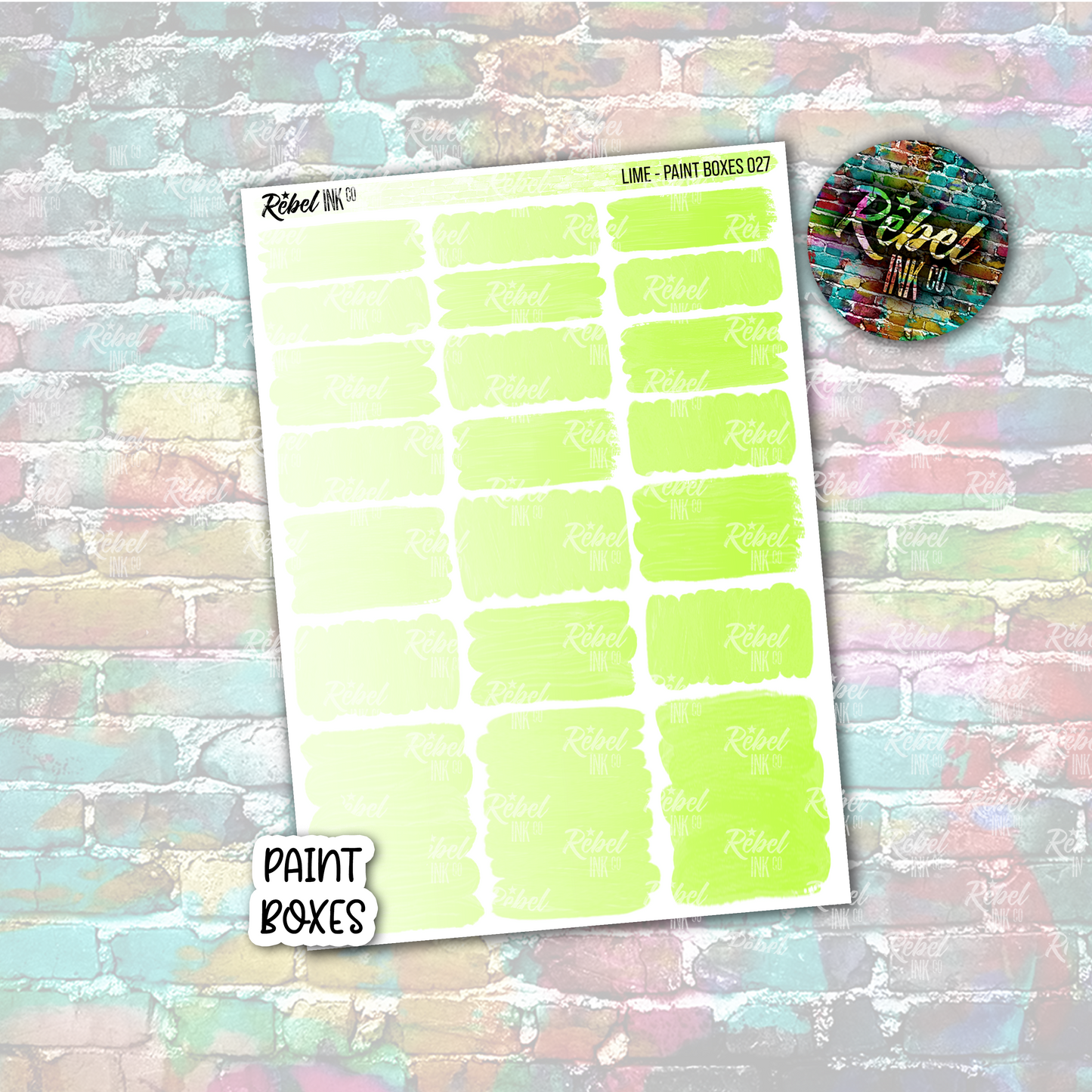 Lime - Paint Boxes Standard Vertical