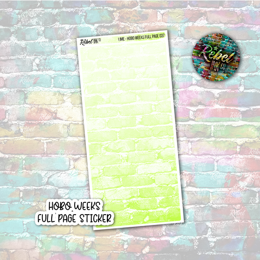 Lime - Hobo Weeks Full Page Sticker