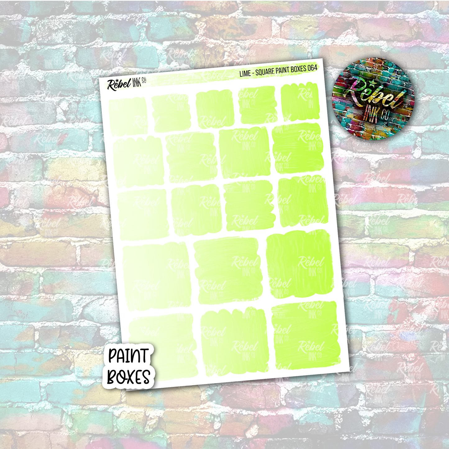 Lime - Paint Square Boxes