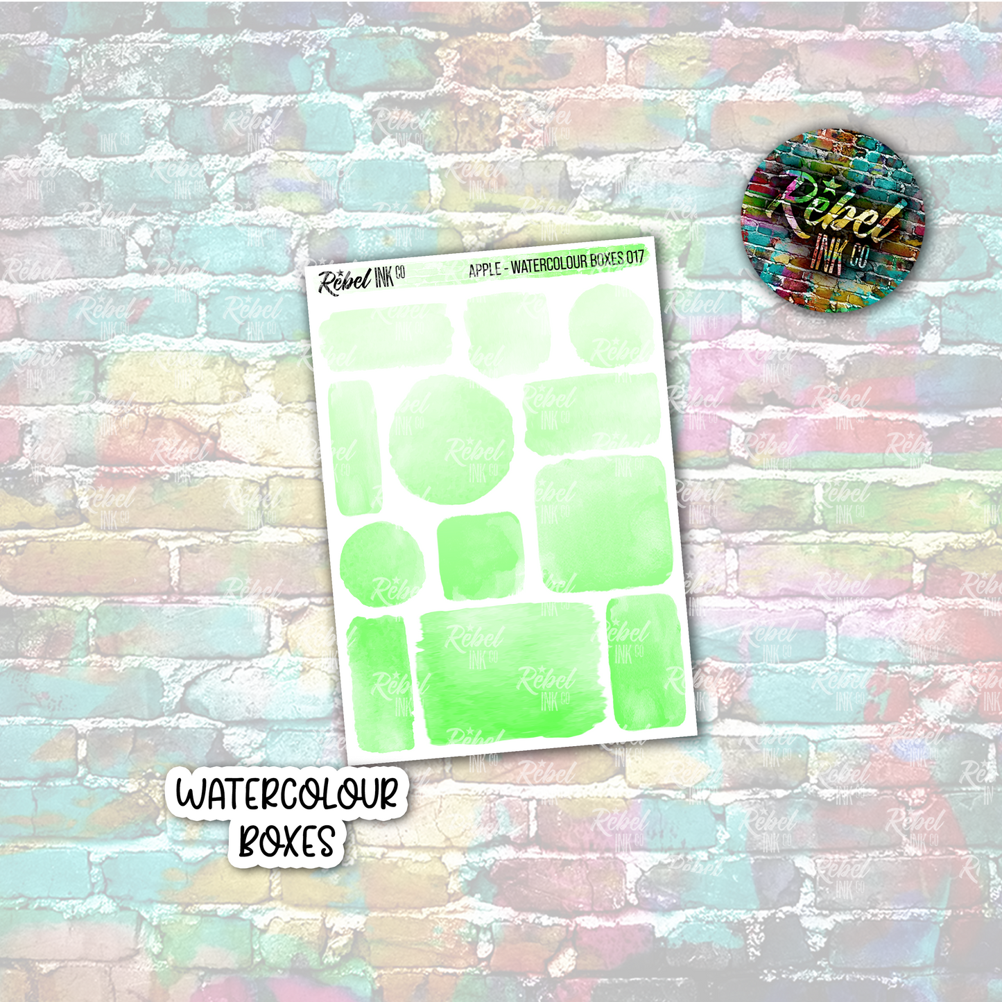Apple - Watercolour Boxes Multi