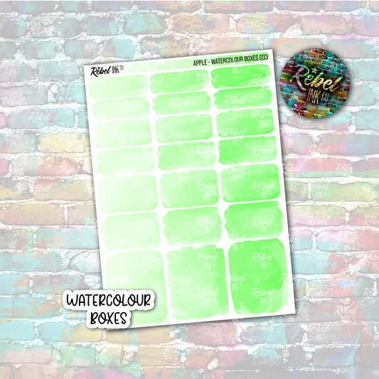 Apple - Watercolour Boxes Standard Vertical