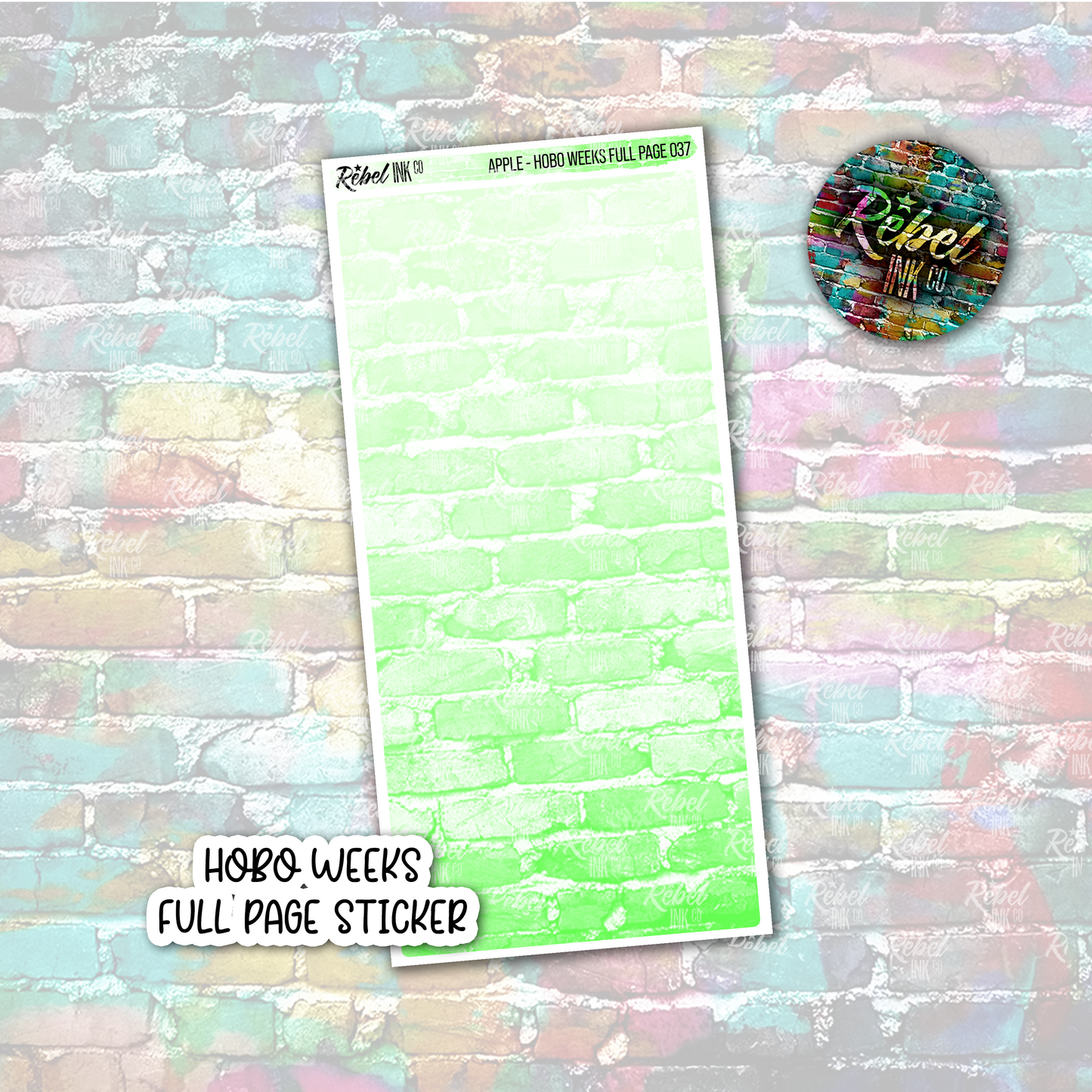 Apple - Hobo Weeks Full Page Sticker