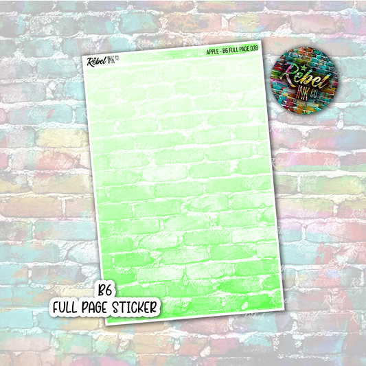 Apple - B6 Full Page Sticker
