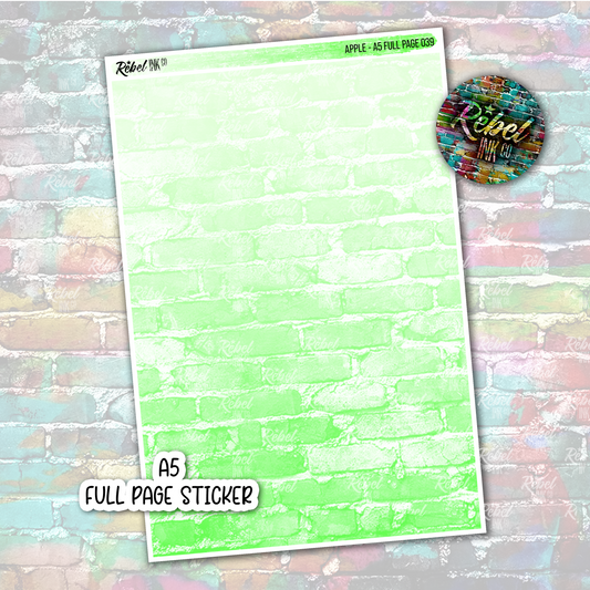 Apple - A5 Full Page Sticker