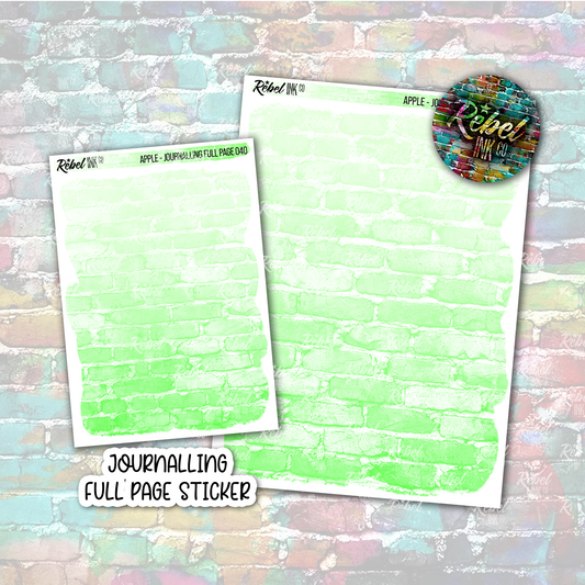Apple - Journalling Full Page Sticker