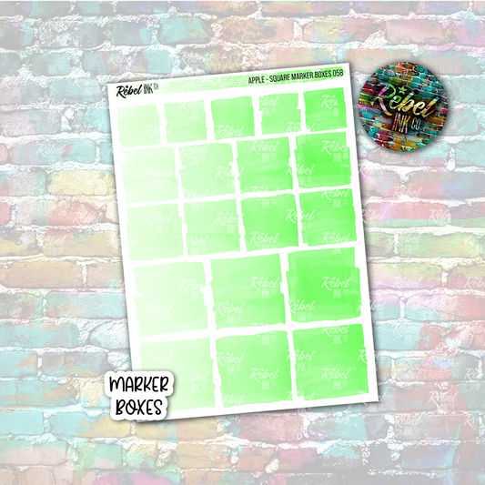 Apple - Marker Square Boxes