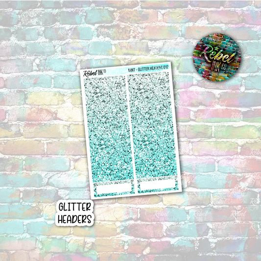 Mint - Glitter Headers