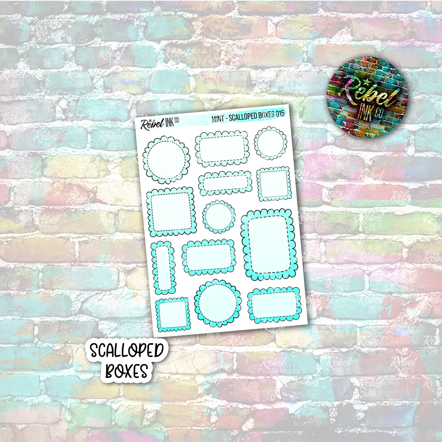 Mint - Scalloped Boxes Multi