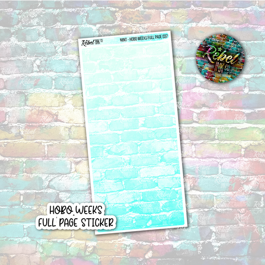 Mint - Hobo Weeks Full Page Sticker