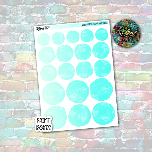 Mint - Paint Circle Boxes