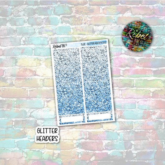 Blue - Glitter Headers