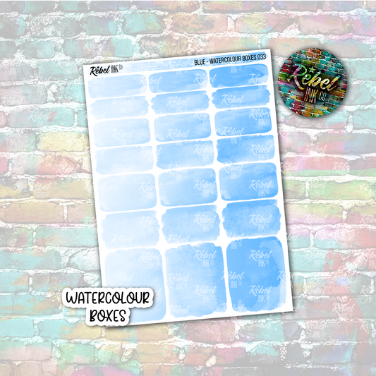 Blue - Watercolour Boxes Standard Vertical