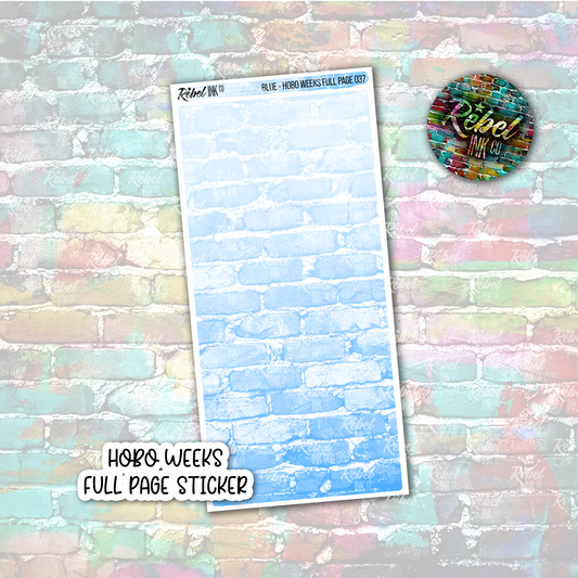 Blue - Hobo Weeks Full Page Sticker