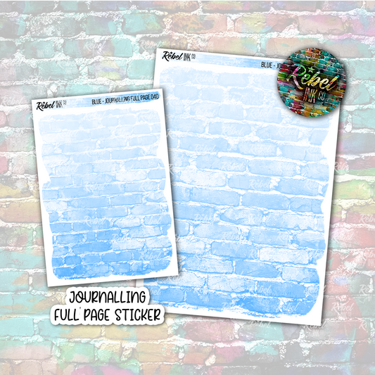 Blue - Journalling Full Page Sticker