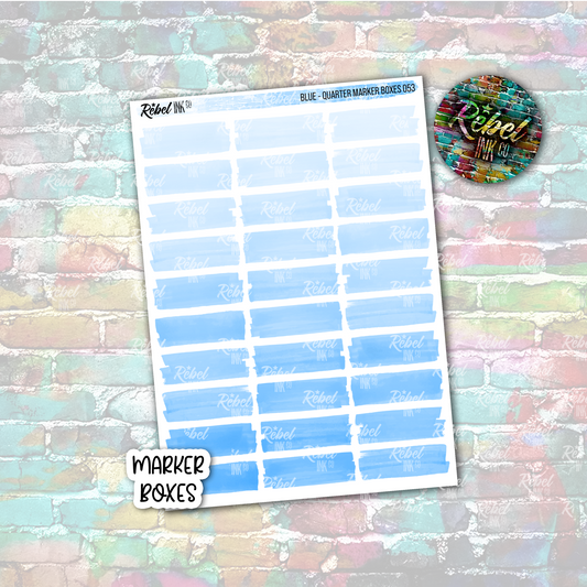 Blue - Marker Quarter Boxes