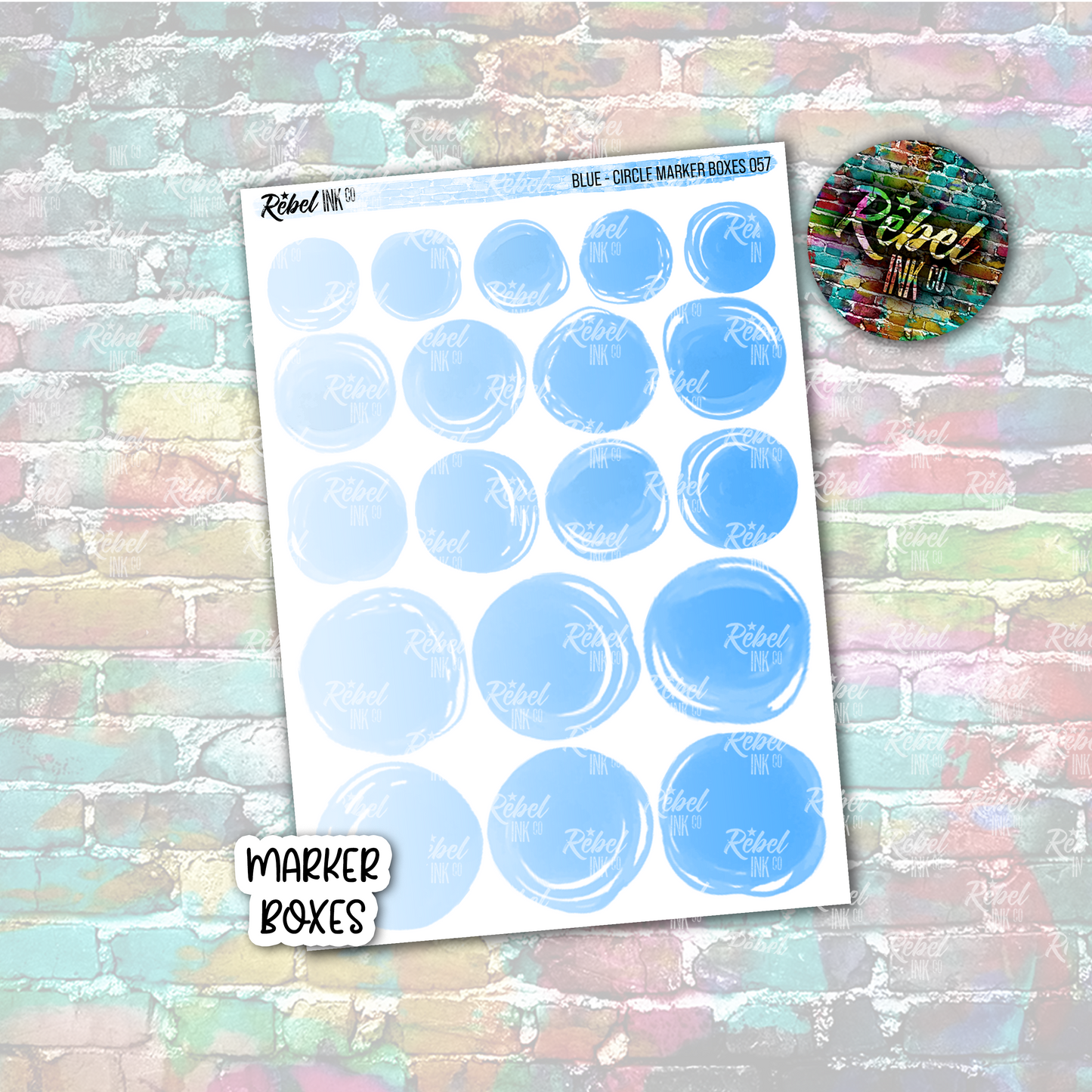 Blue - Marker Circle Boxes