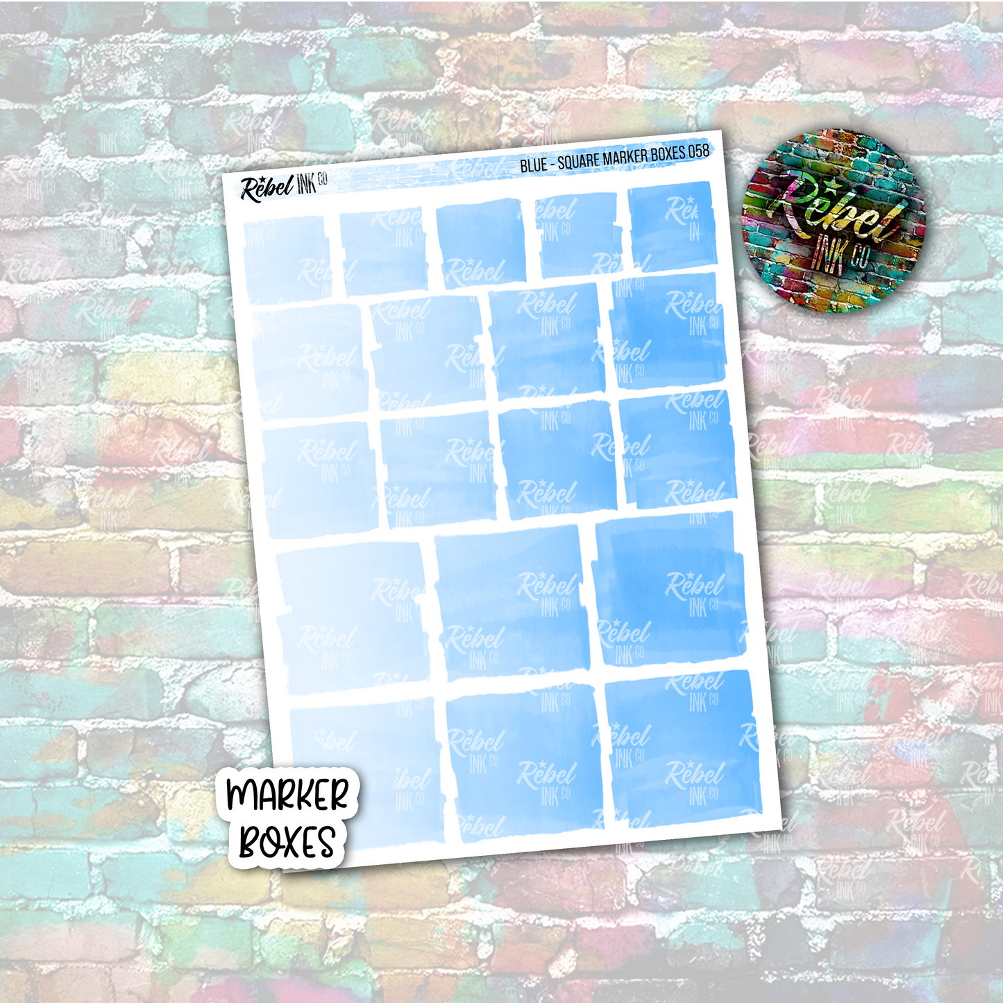 Blue - Marker Square Boxes