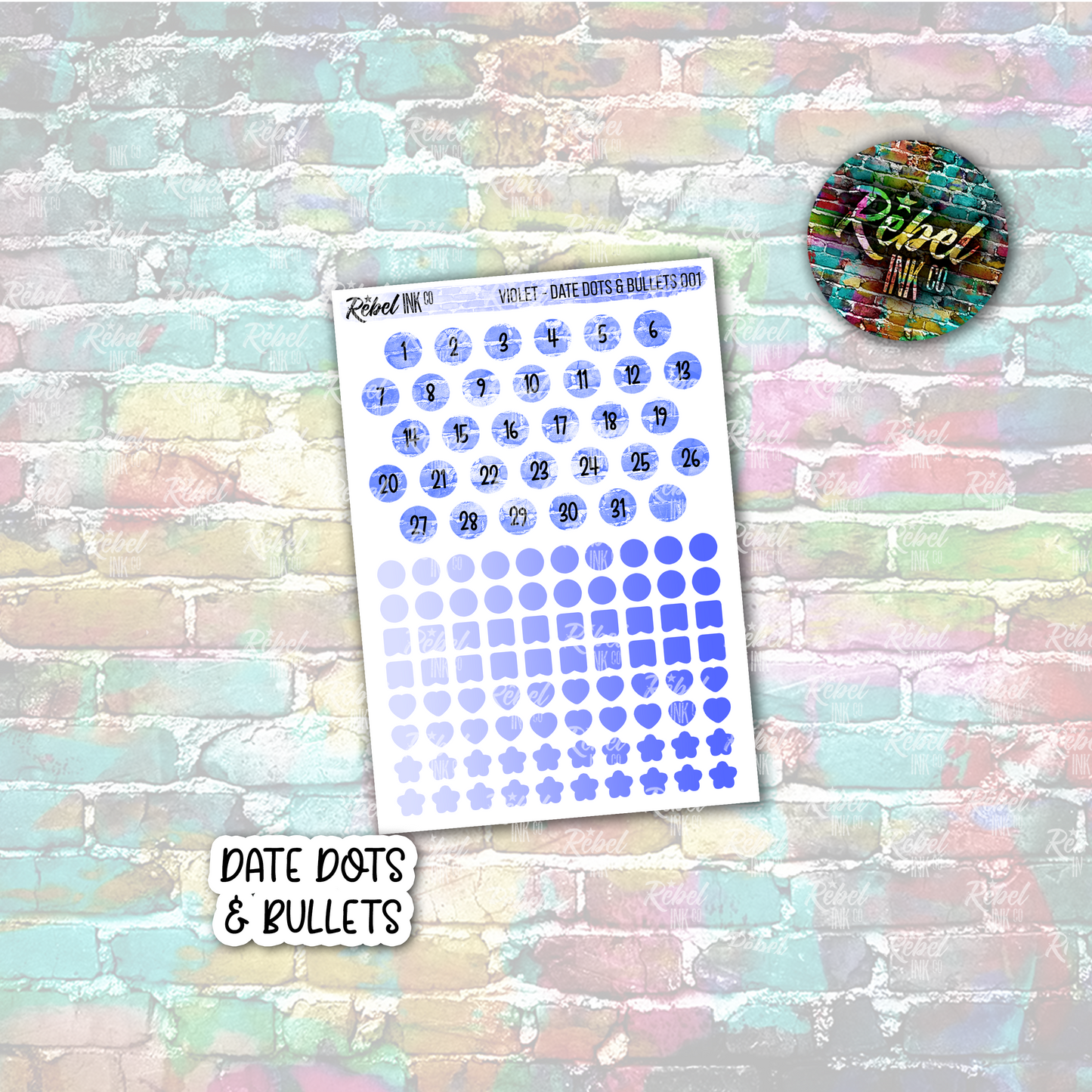 Violet - Date Dots & Bullets