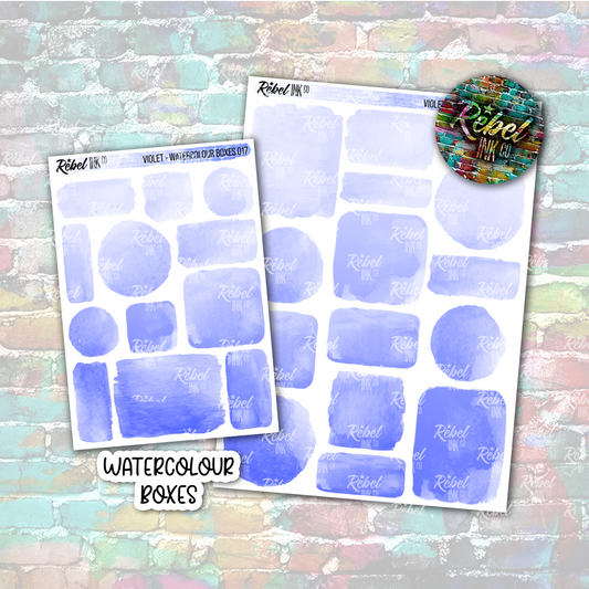 Violet - Watercolour Boxes Multi