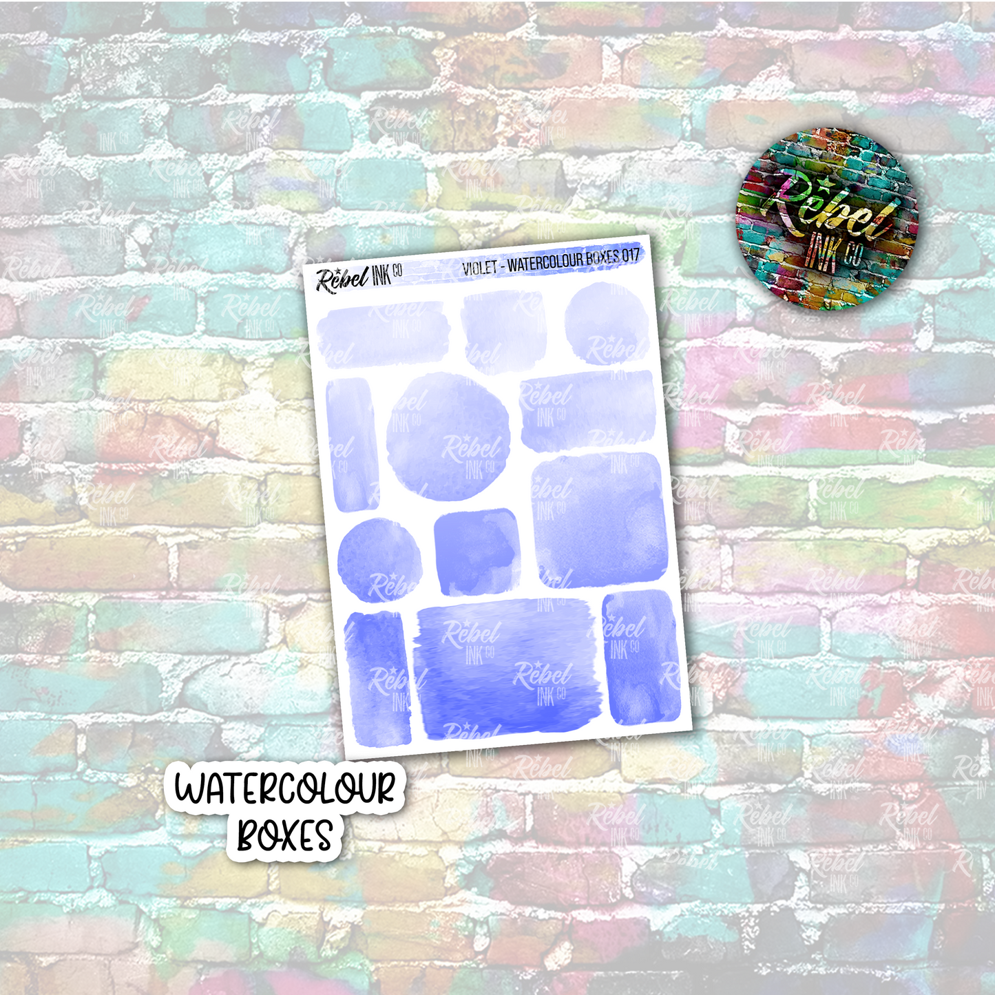 Violet - Watercolour Boxes Multi
