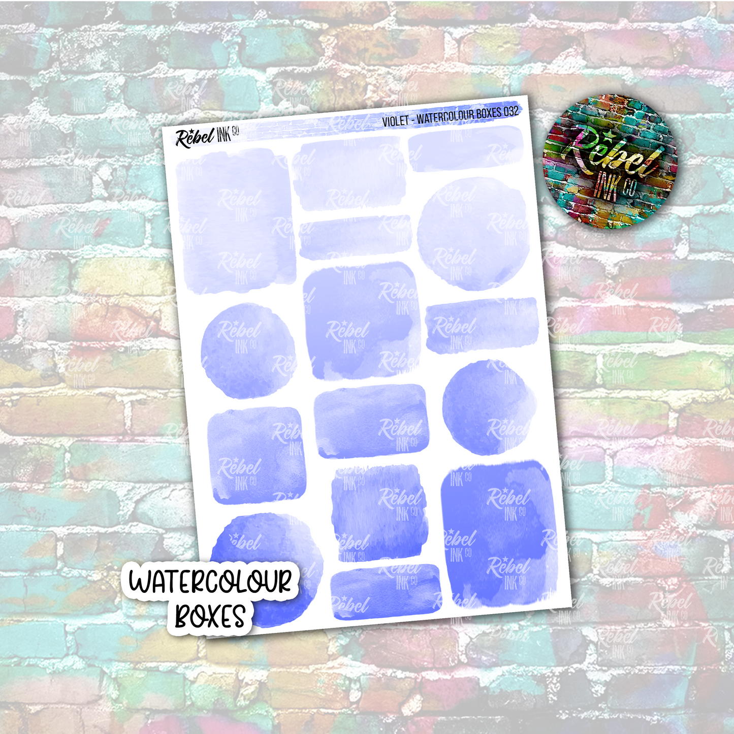 Violet - Watercolour Boxes Multi