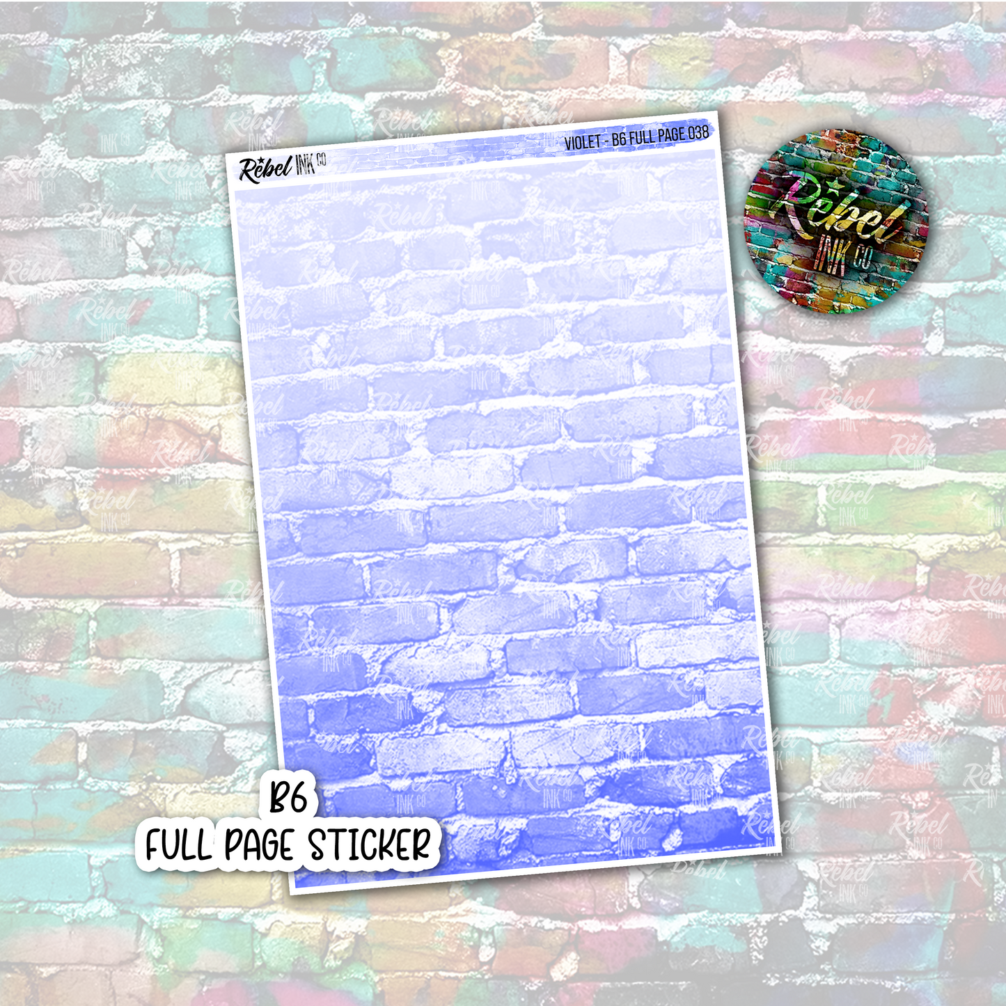 Violet - B6 Full Page Sticker