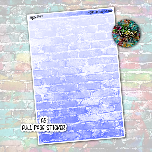 Violet - A5 Full Page Sticker