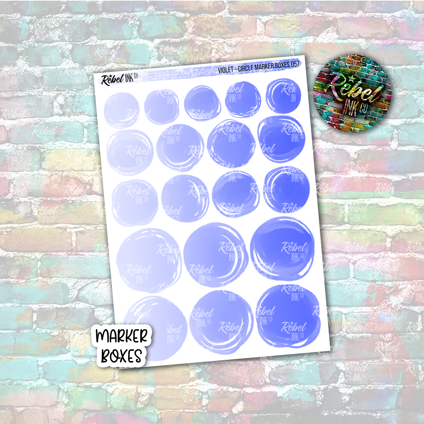 Violet - Marker Circle Boxes