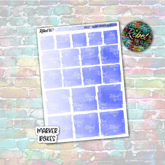 Violet - Marker Square Boxes