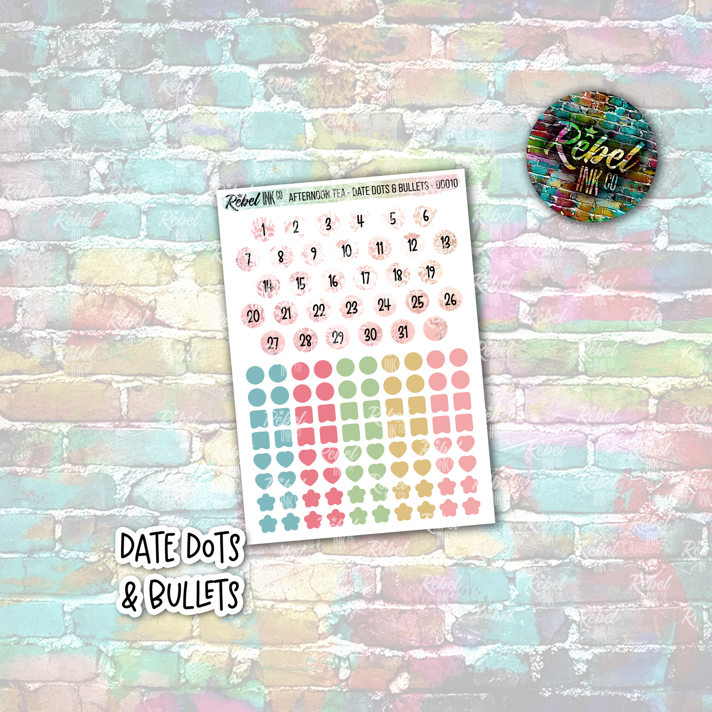 Afternoon Tea - Date Dots & Bullets