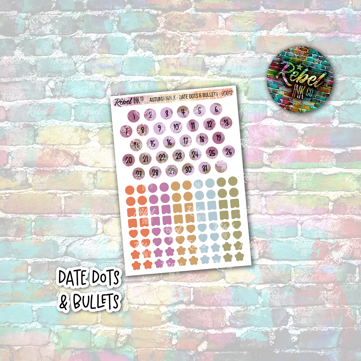 Autumn Walk - Date Dots & Bullets