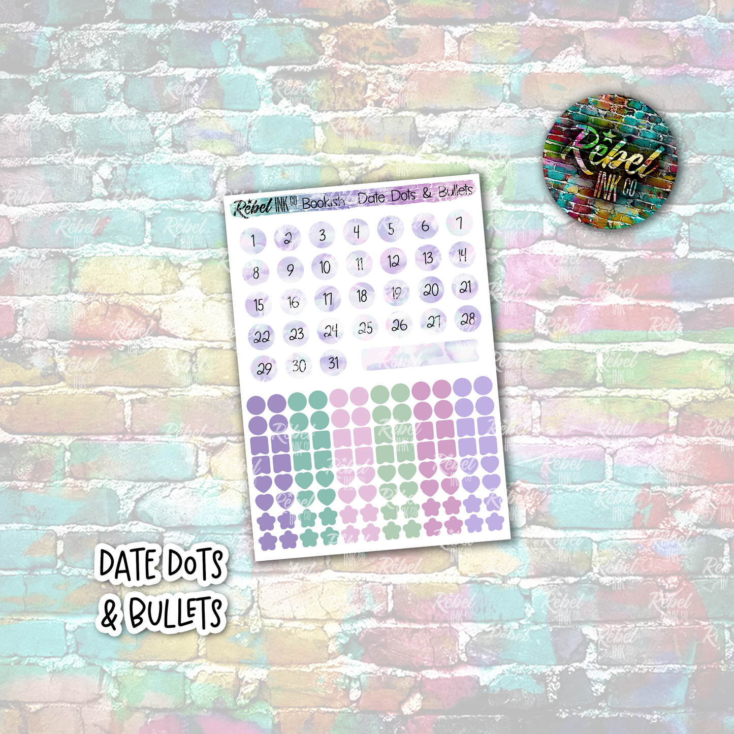 Bookish - Date Dots & Bullets