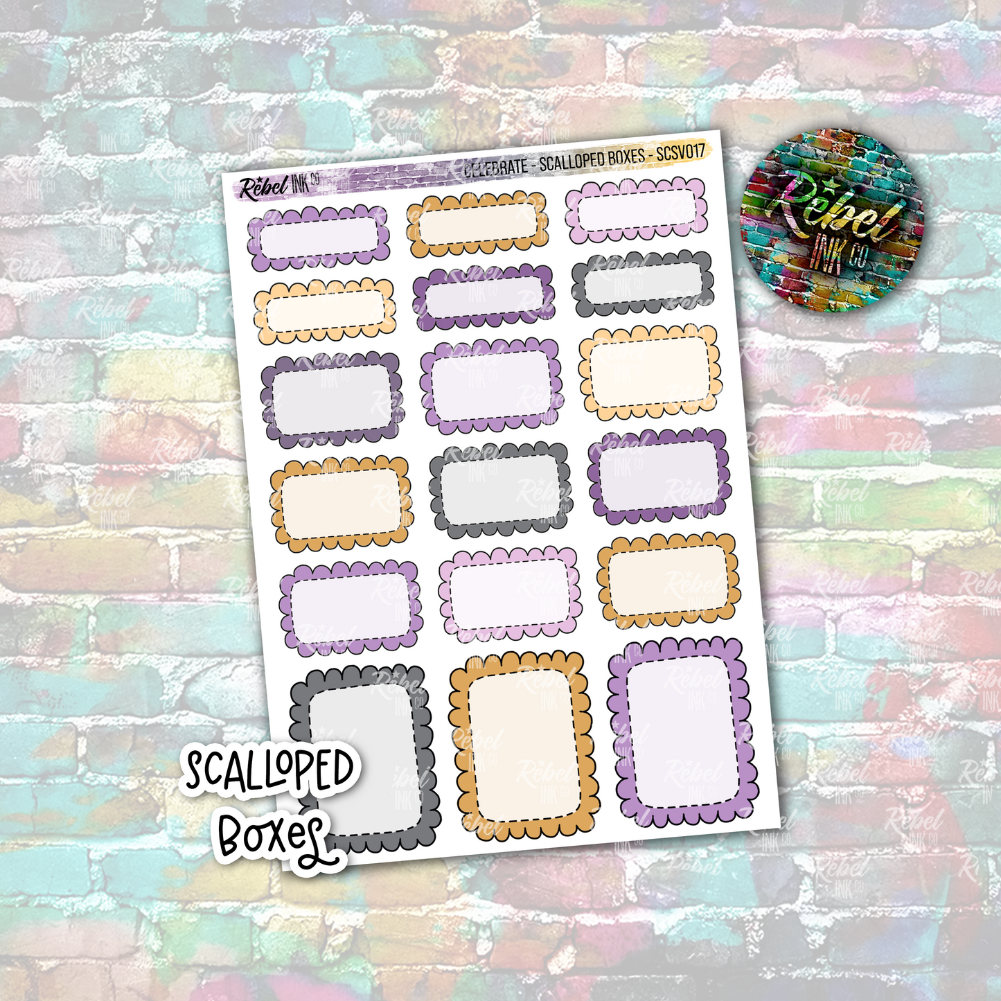 Celebrate - Scalloped Boxes Standard Vertical