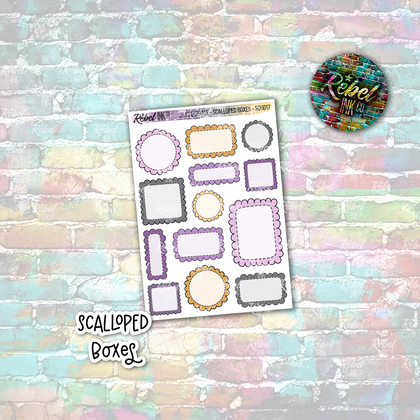 Celebrate - Scalloped Boxes Multi Small