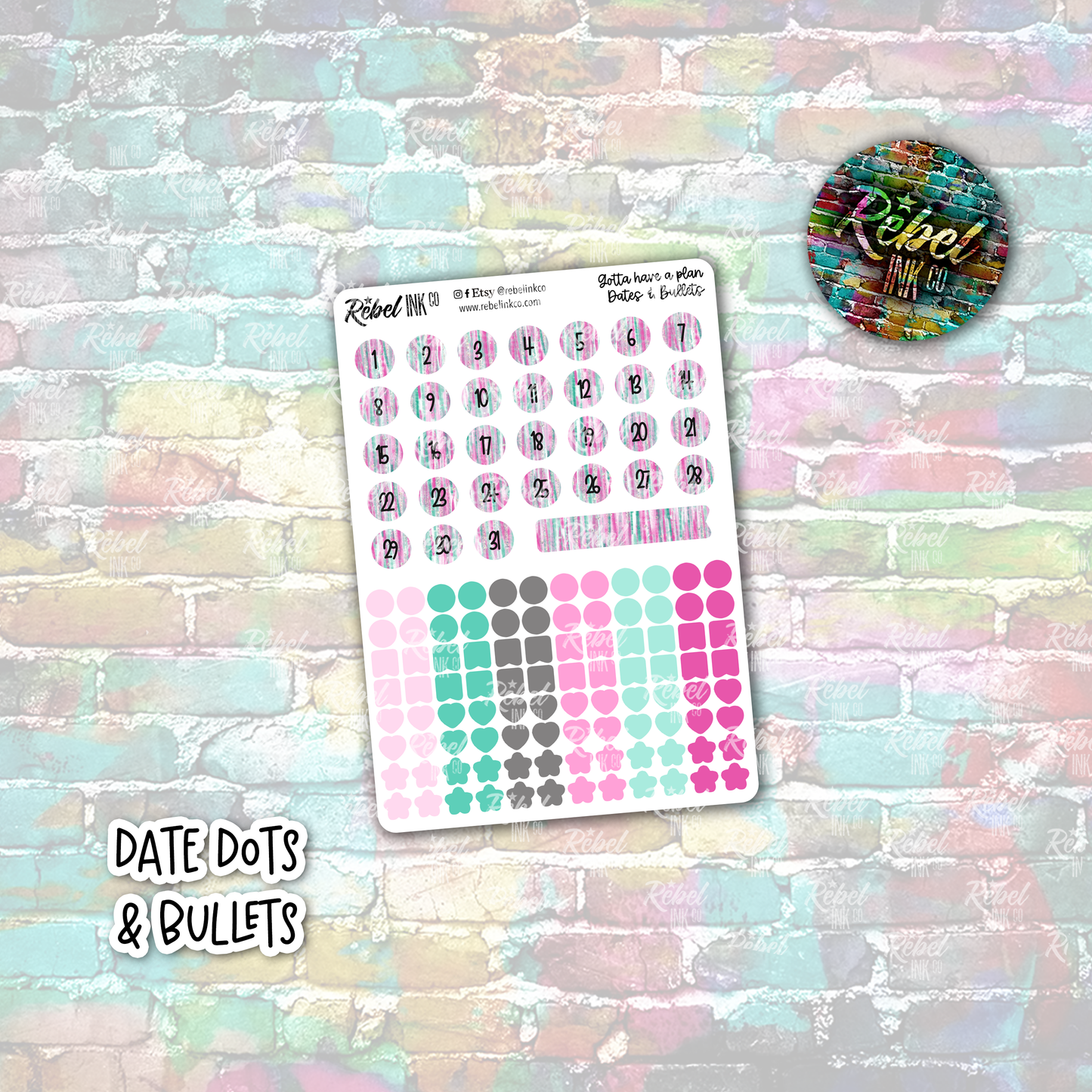 Gotta Have a Plan - Date Dots & Bullets
