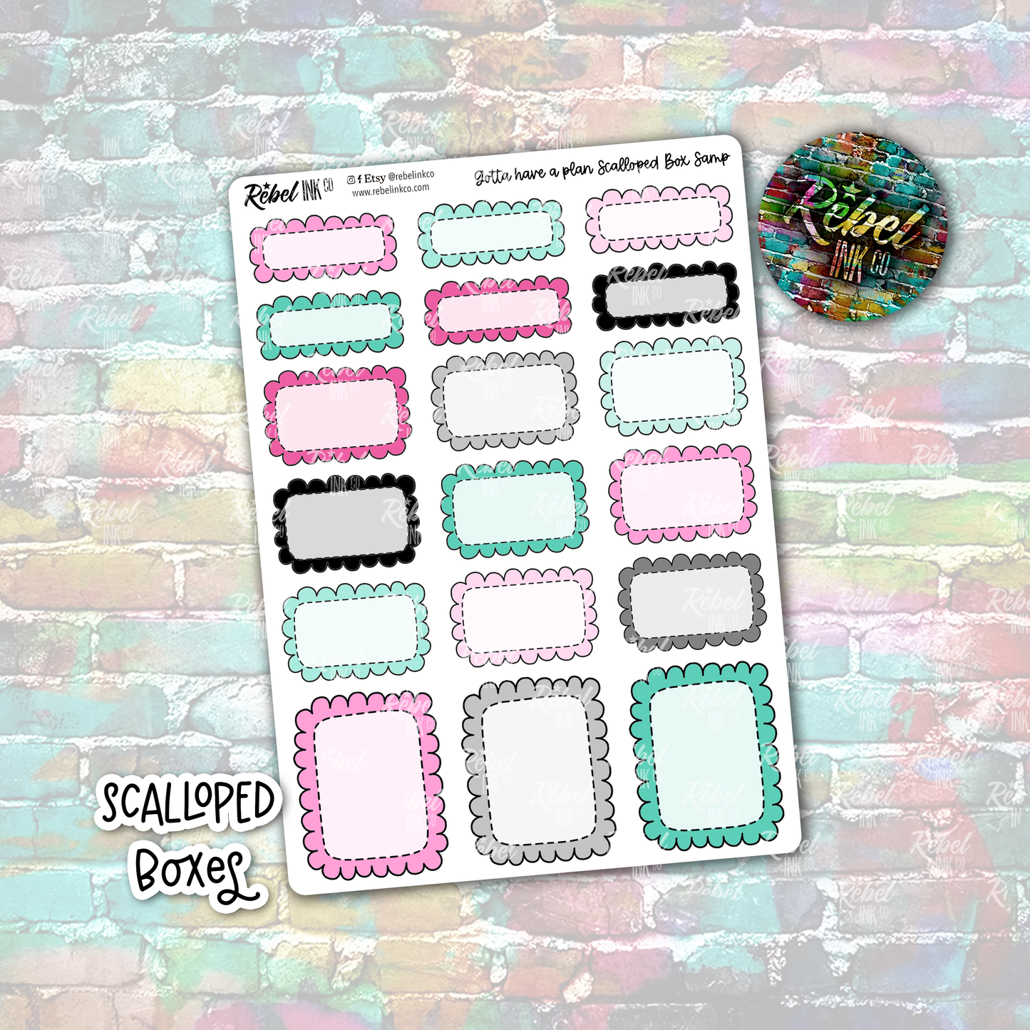 Gotta Have a Plan - Scalloped Boxes Standard Vertical
