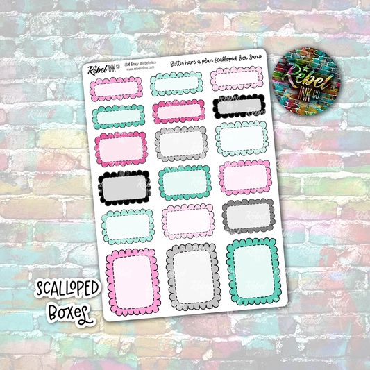 Gotta Have a Plan - Scalloped  Boxes Standard Vertical