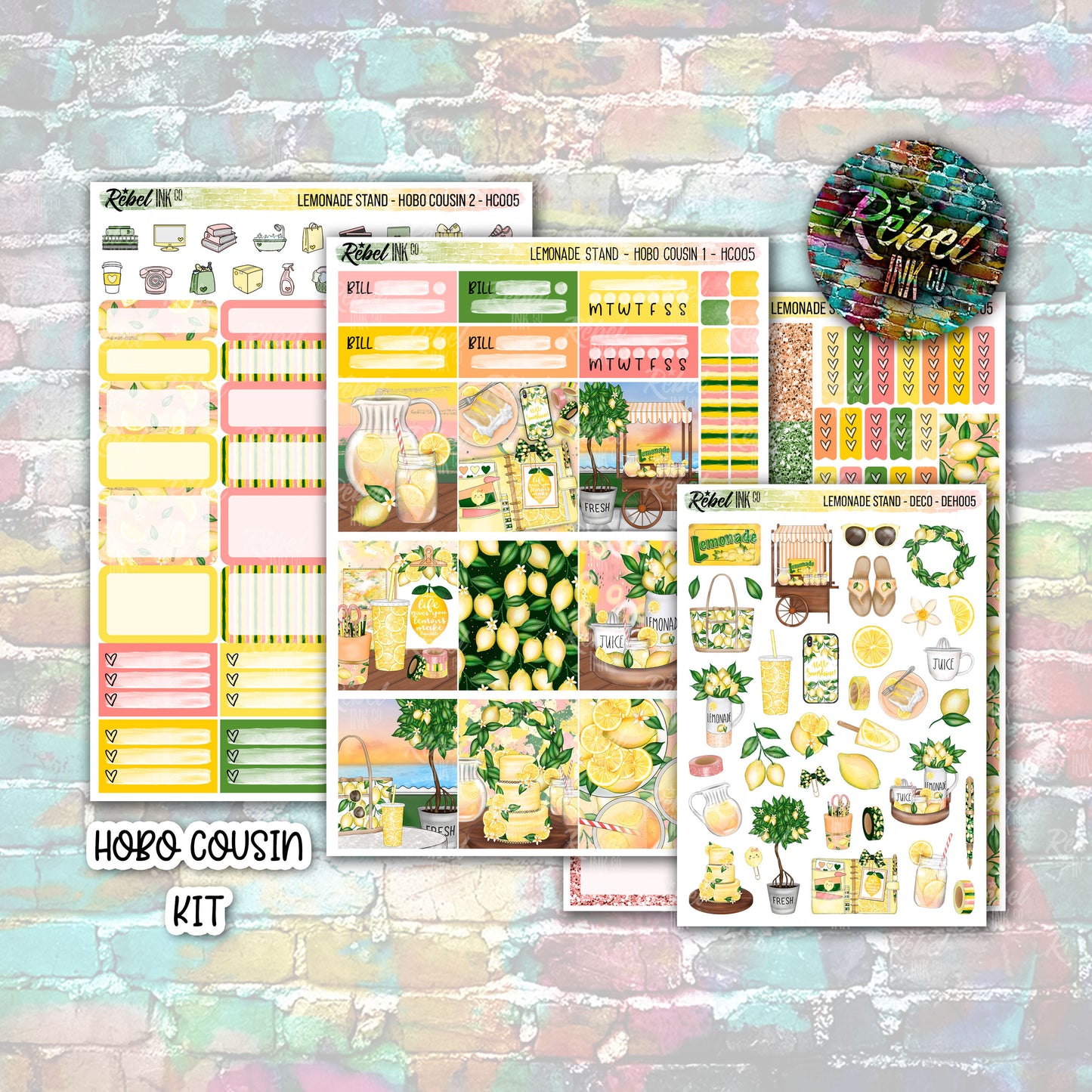 Lemonade Stand - Hobo Cousin Weekly Sticker Kit