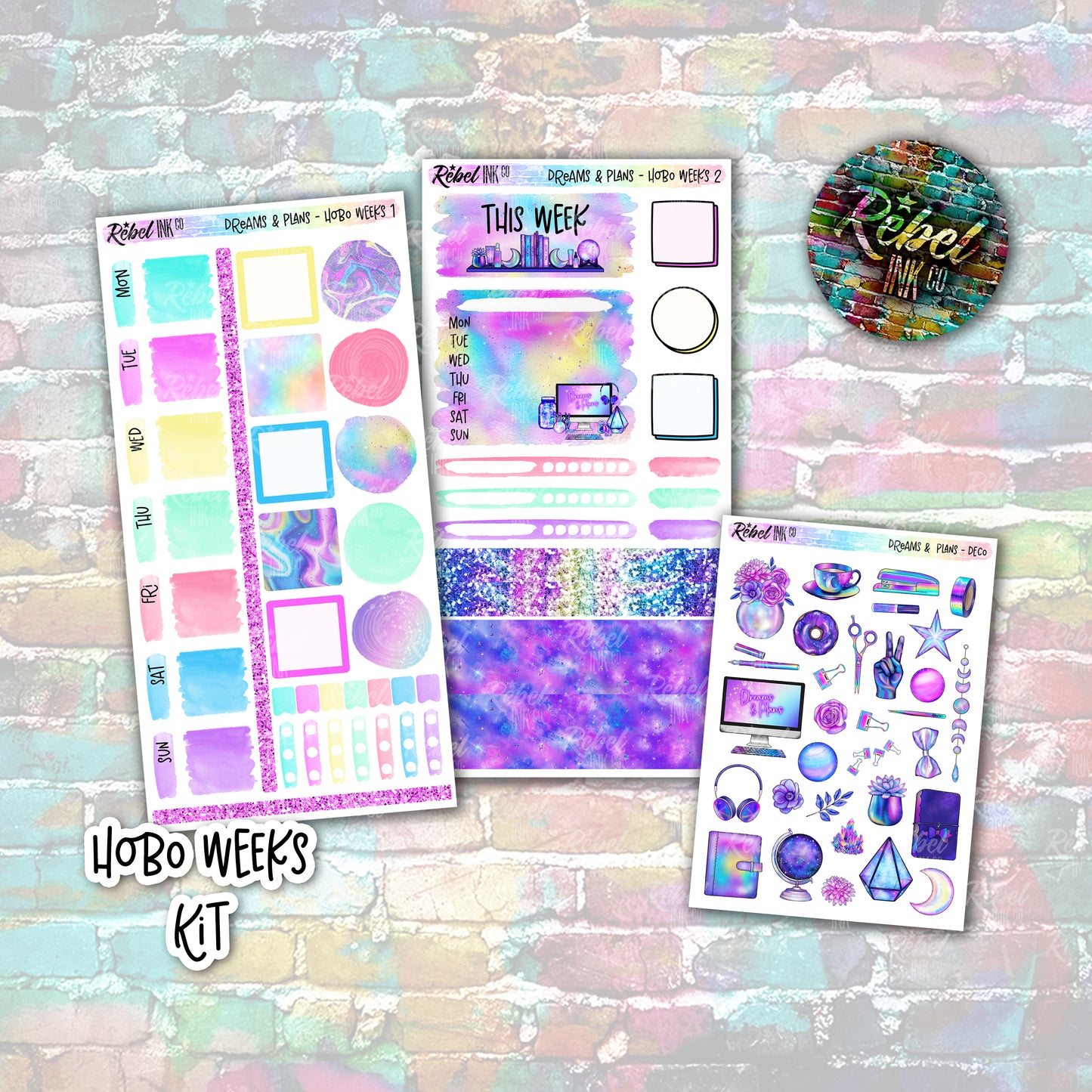Dreams & Plans - Hobo Weeks Weekly Sticker Kit
