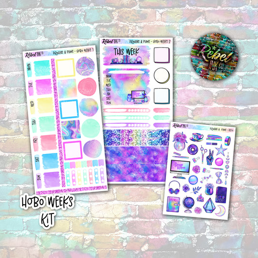 Dreams & Plans - Hobo Weeks Weekly Sticker Kit