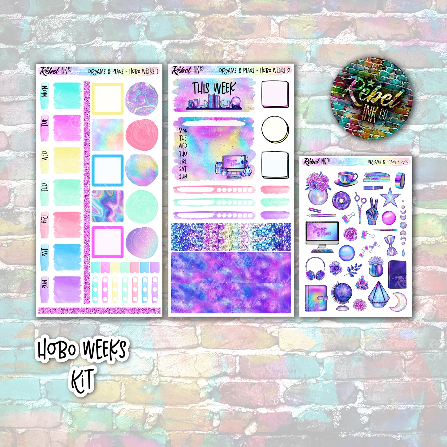 Dreams & Plans - Hobo Weeks Weekly Sticker Kit