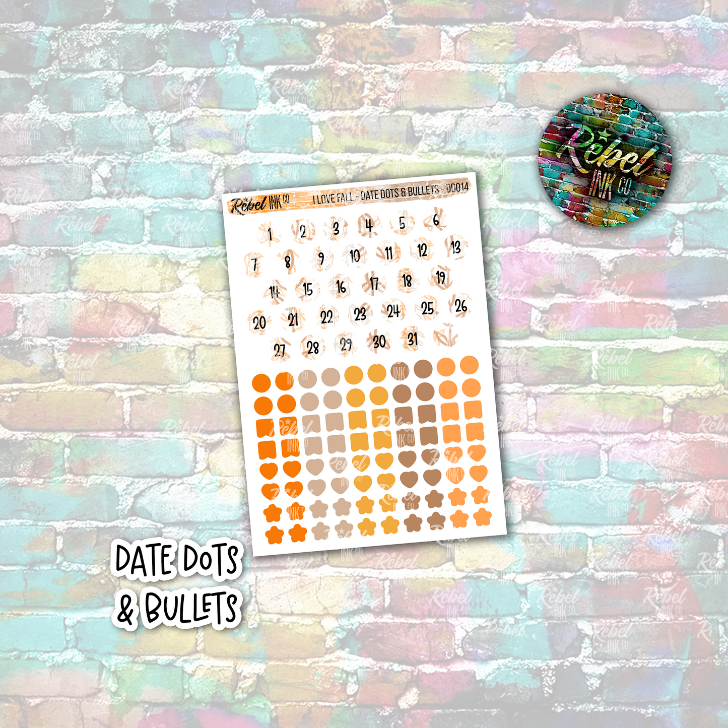 I Love Fall - Date Dots & Bullets