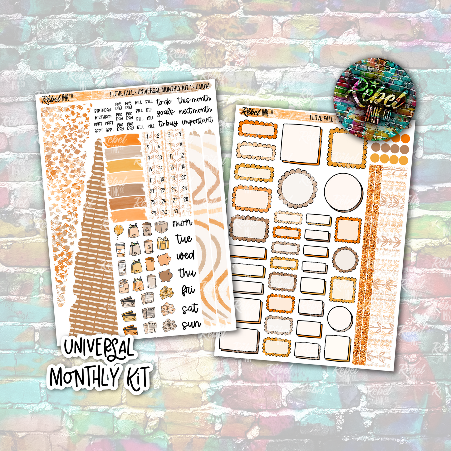 I Love Fall - Universal Monthly Kit