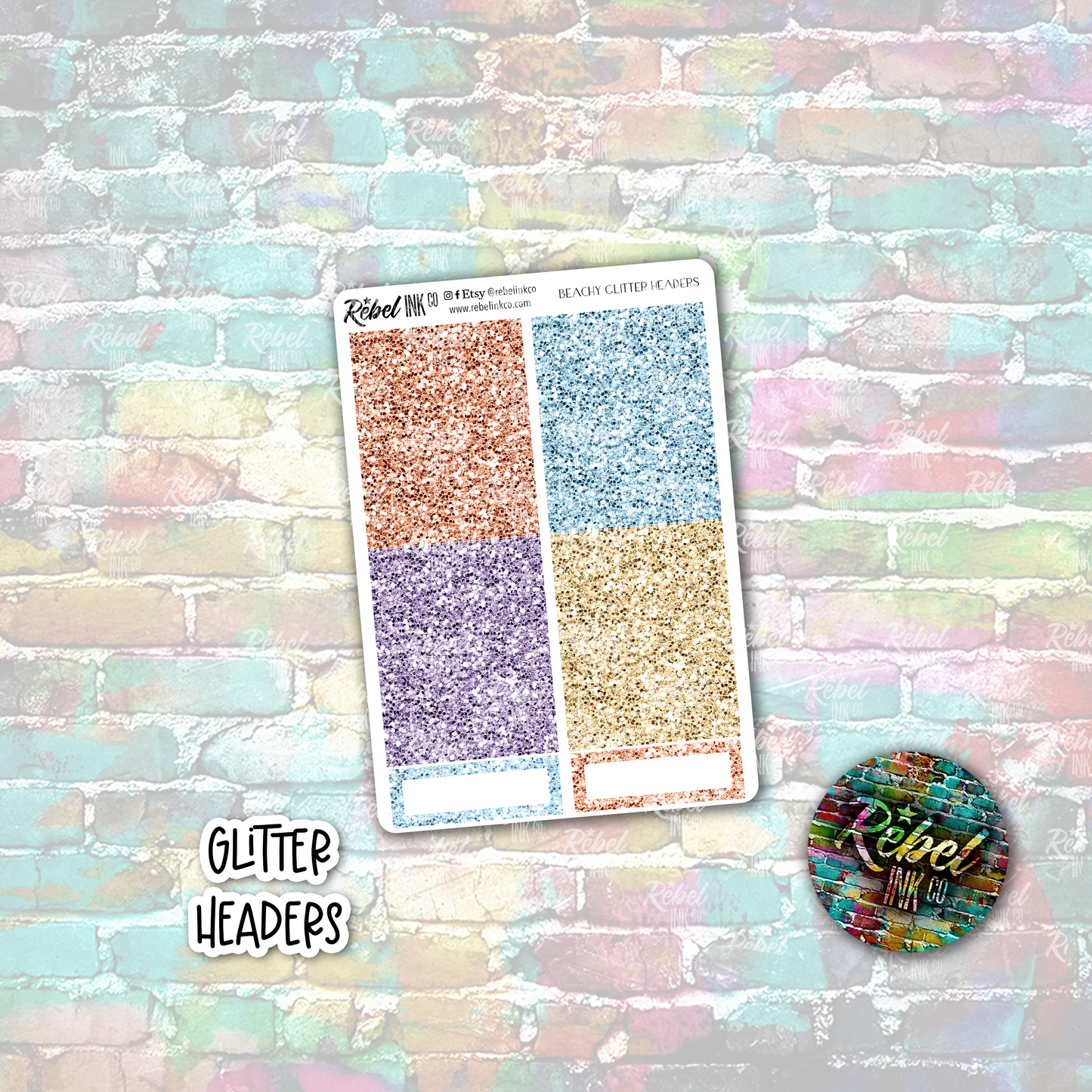 Just Beachy - Glitter Headers