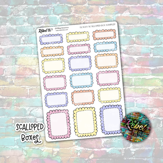 Just Beachy - Scalloped  Boxes Standard Vertical