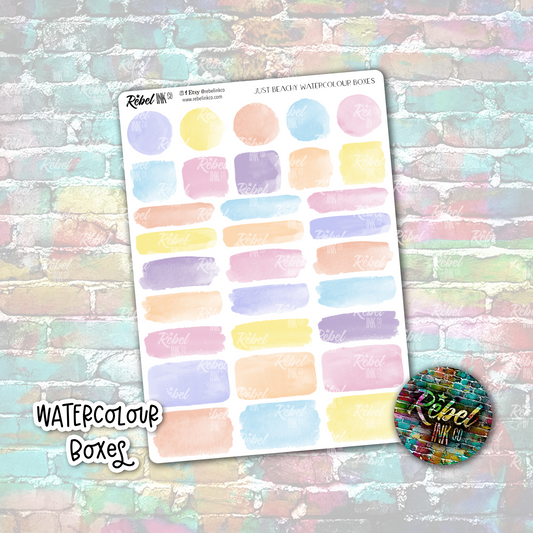 Just Beachy - Watercolour Boxes